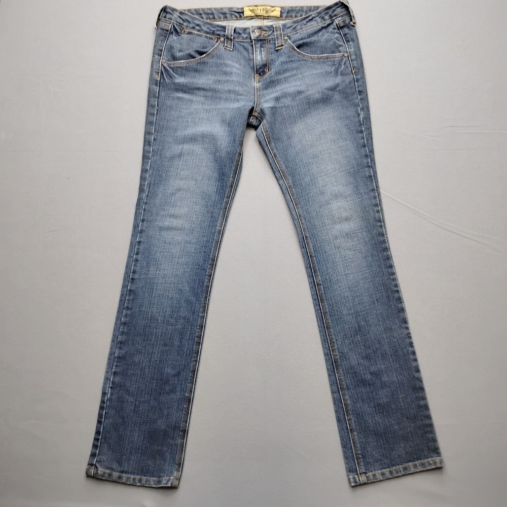 Hint Jeans Womens Size 11 Blue Medium Wash Straight Leg Stretch Denim Jeans